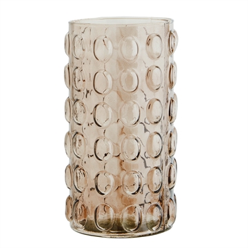 Madam Stoltz - Glas Vase H:24cm - Brun